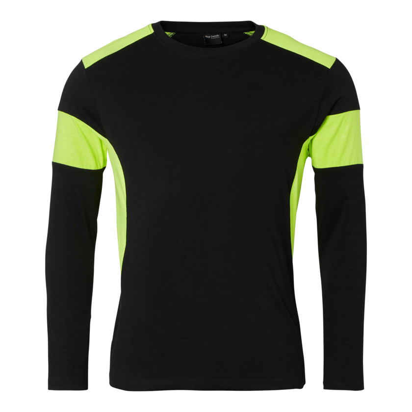 T-shirt 212  l.ä svart/gul L