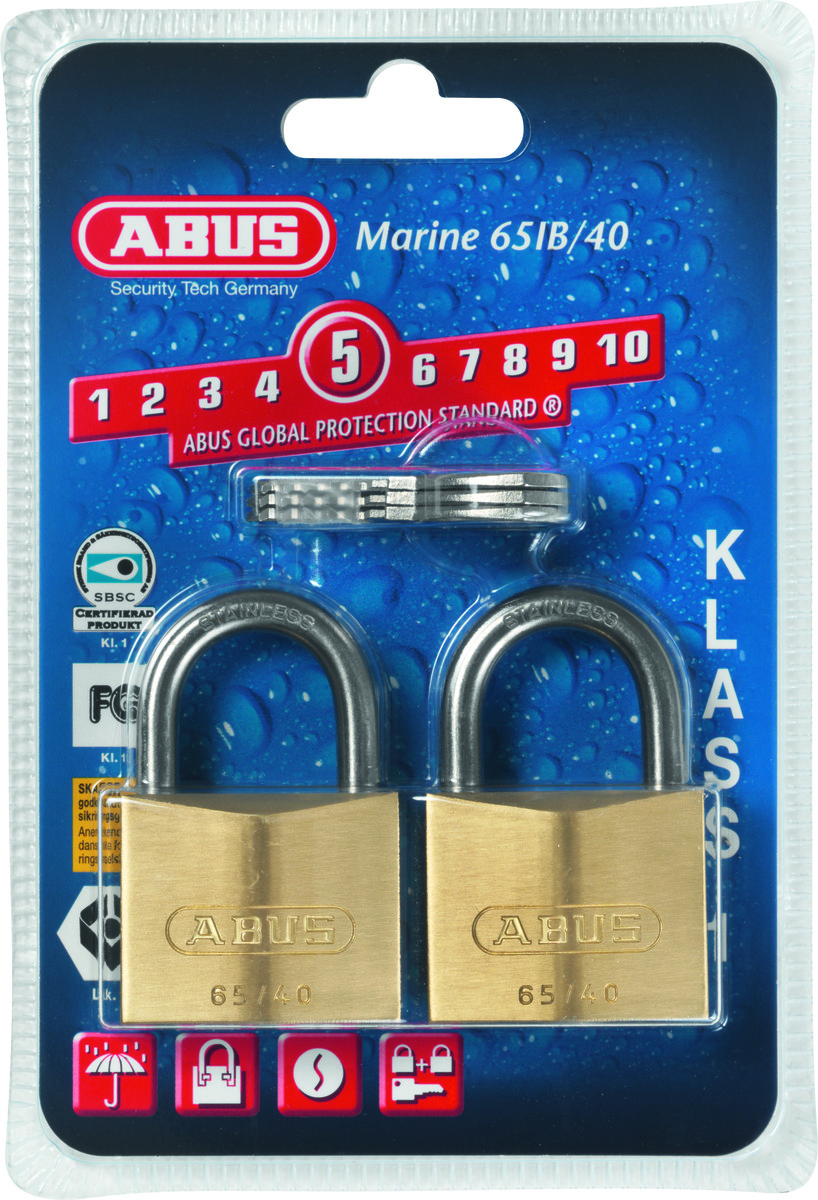 HÄNGLÅS ABUS 65IB-40RF TWIN 2P 65 RFT - 40 SB