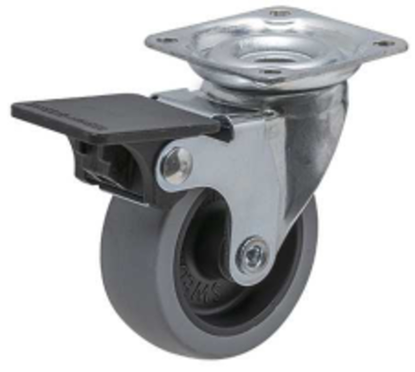 LÄNKHJUL MED BROMS GRÅ 50MM