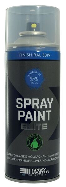 Sprayfärg Elite blå RAL5019 snabblack blank