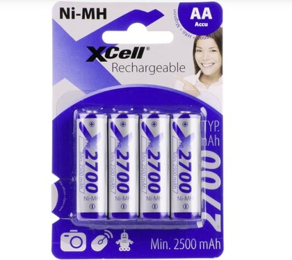 Batteri NiMH laddningsbart AA 2700 4-pack Xcell