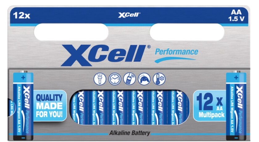Batteri alkaline AA 12-pack Xcell