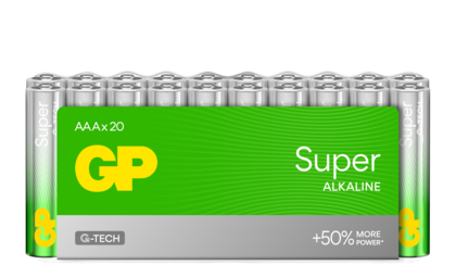 BATTERI SUPER ALK AAA/LR03 24A-S20 GP 20-PACK