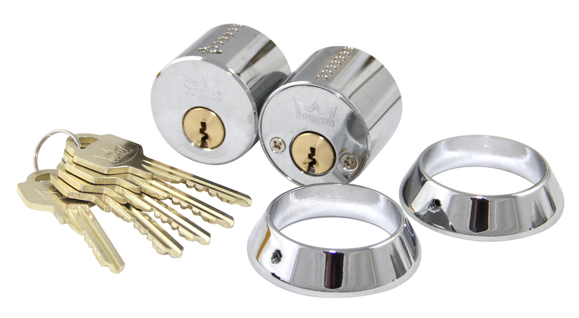 CYLINDER STRUKTUR RUND DUBBEL 5NY KROM