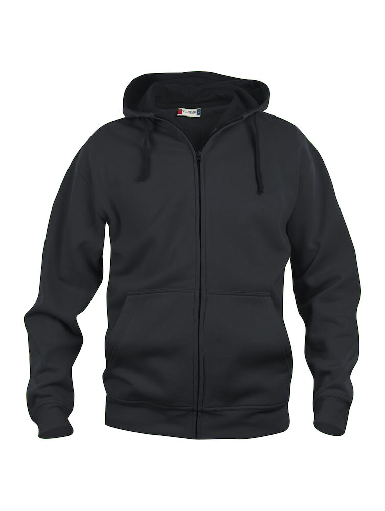 Basic Hoody FZ Herr Svart XS