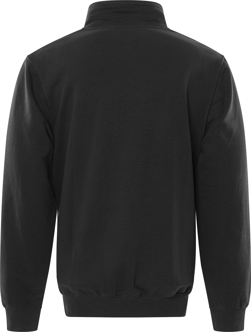 SWEATSHIRT KORT ZIP 1737 SWB SVART STL M