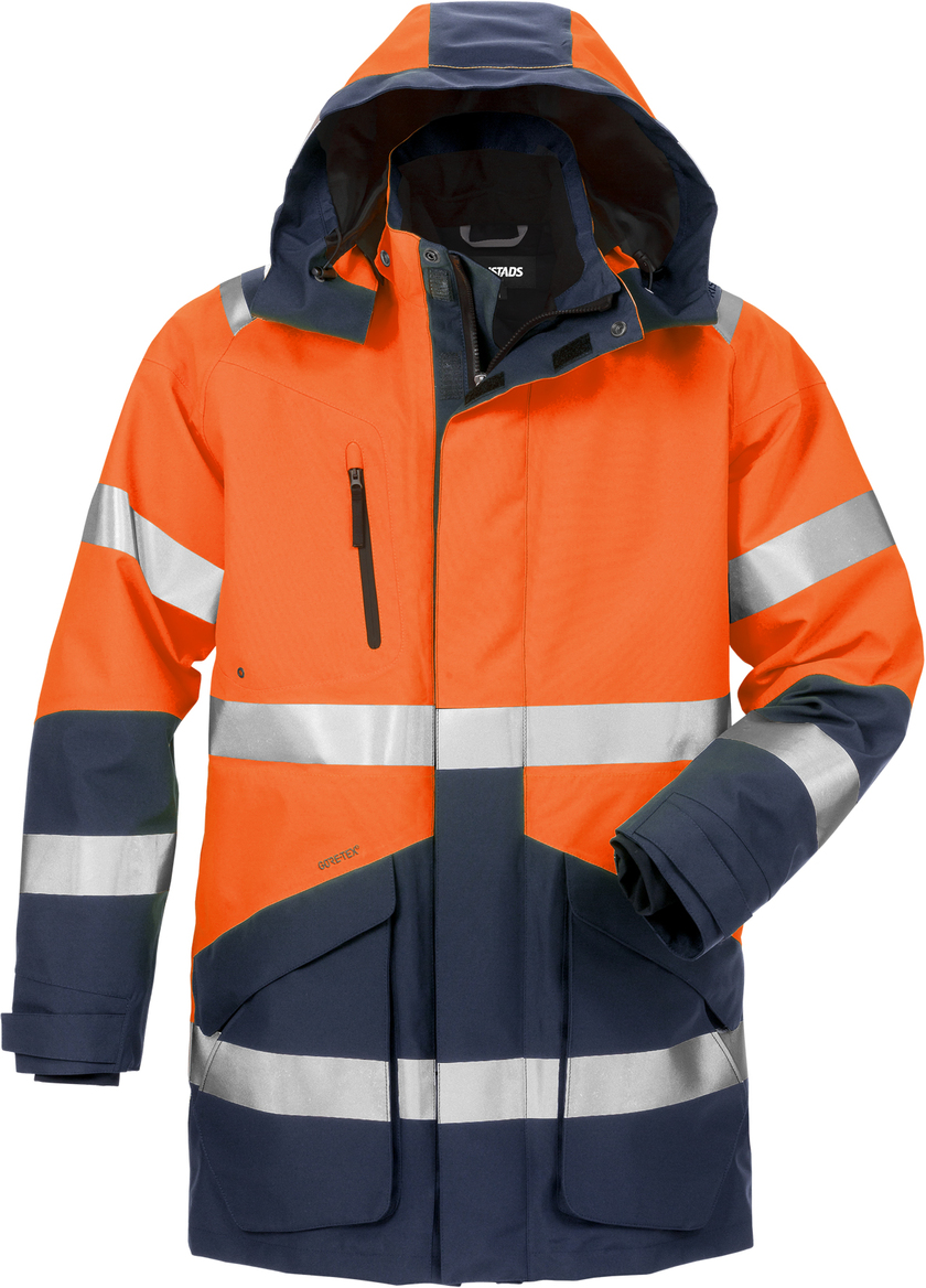 VINTERPARKAS VARSEL 4989 GXB VARSELORANGE/MARIN STL XS