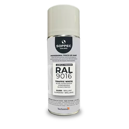 Industrial top coat Akryl RAL  9016 trafikvit 400 ml