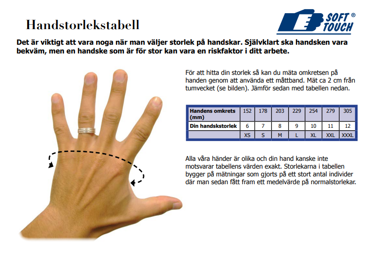 Handske Ergo Tec 8/M kat.2, Soft Touch