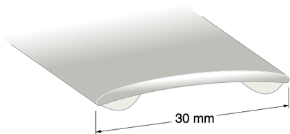 Skarvlist NR13 30mm silv 200cm