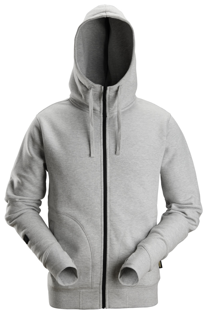 Hoodie full zip AW Gråmelerad  Stl: M