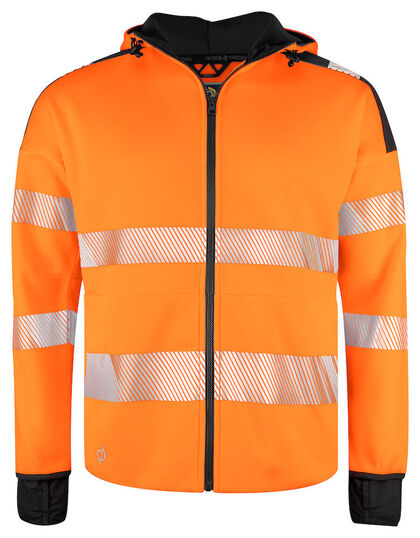 6110 Hoodjacka Orange/Svart 4X L
