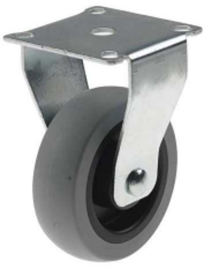 LÄNKHJUL FAST GUMMI GRÅ 75MM