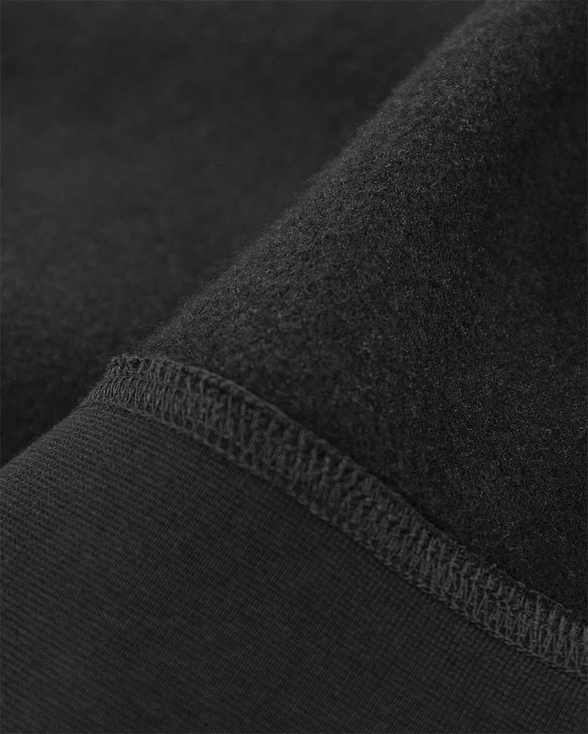 SWEATSHIRT KORT ZIP 1737 SWB SVART STL M