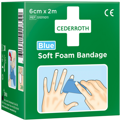 SOFT FOAM BANDAGE BLUE 6CMX2M