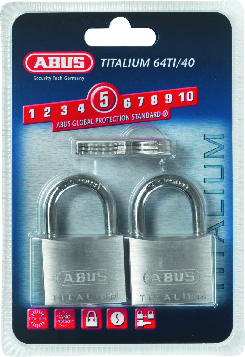 HÄNGLÅS ABUS 64TI-40 TWIN SB