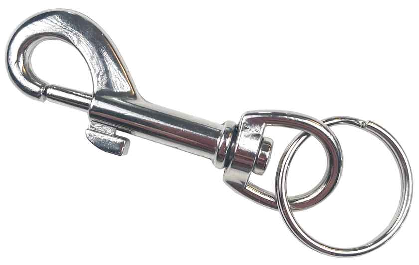 KARBINHAKE/NYCKELRING MILLERS NICKEL 60MM