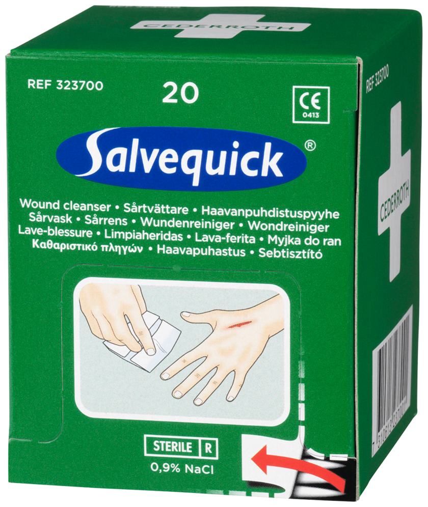 SALVEQUICK SÅRTVÄTTARE 20ST/FP CEDERROTHS 323700