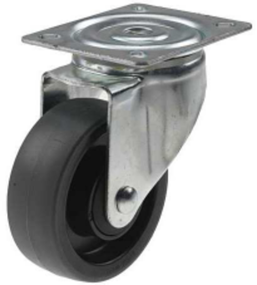 CONTAINERHJUL GRÅ/SVART 100MM