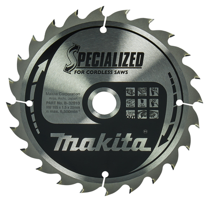 SÅGKLINGA B-32910 MAKITA HM 24T 165X20X1,5MM