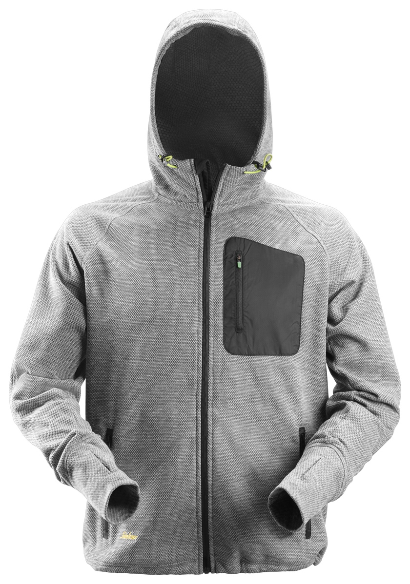 Hoodie Fleece  FW Grå/Svart St l: M