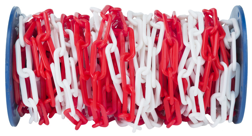 PLASTKÄTTING GUL/SVART Ø8MM 25 meter/rle