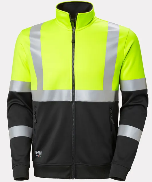 SWEATSHIRT HELZIP ADDVIS XS VARSEL GUL KL1