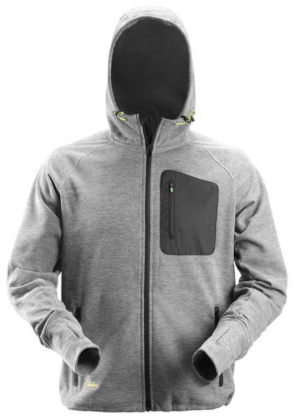 Hoodie Fleece  FW Grå/Svart St l: S