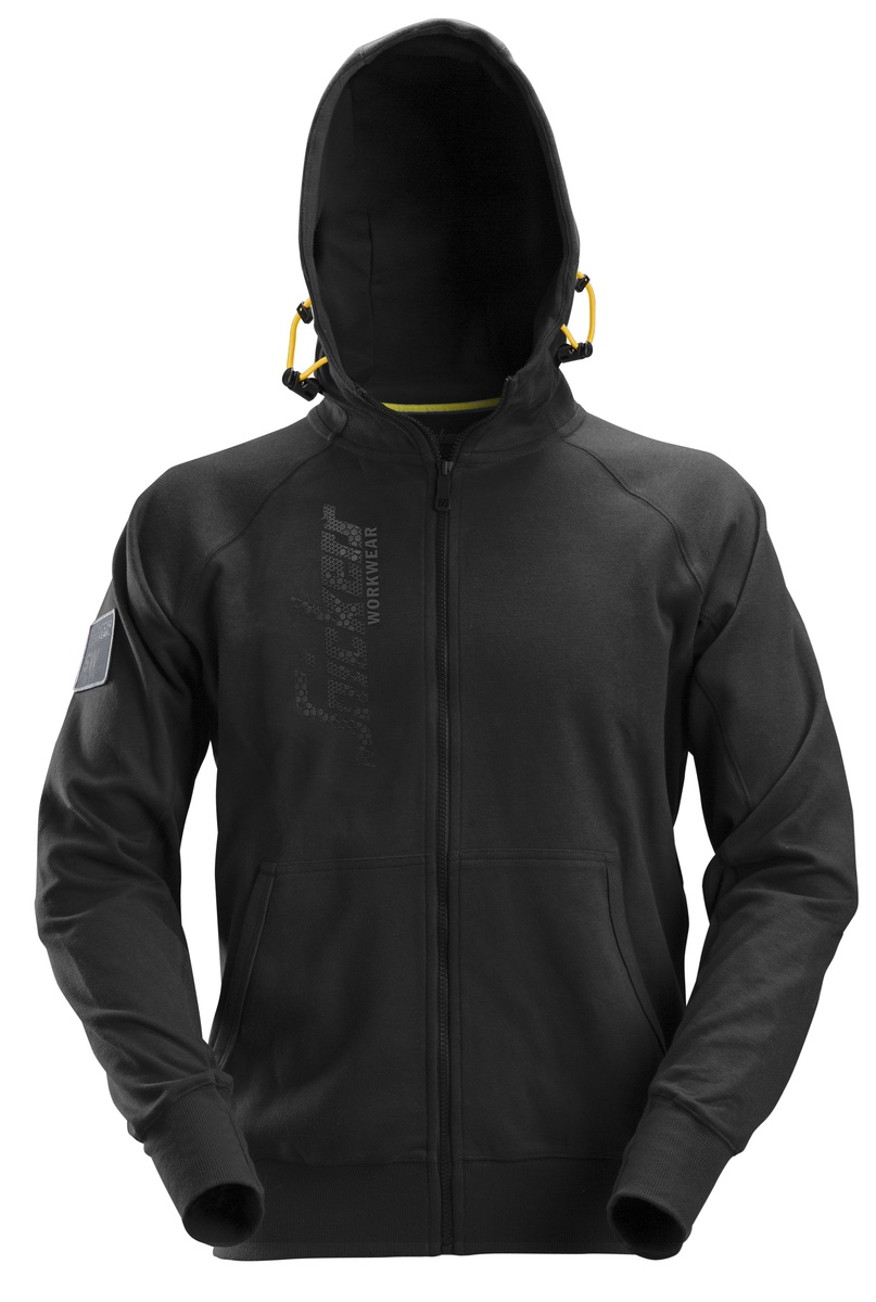 TRÖJA HOODIE ZIP LOGGO STL:XXL SVART