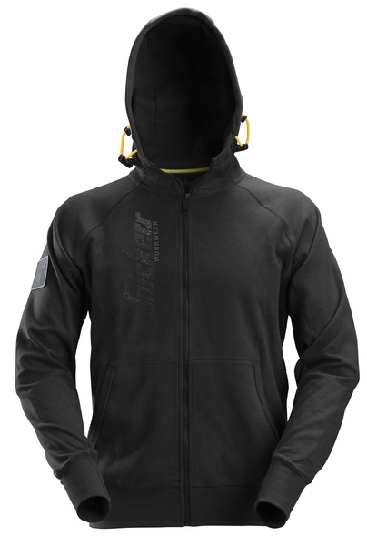 TRÖJA HOODIE ZIP LOGGO STL:XXL SVART