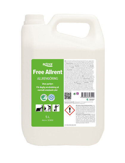 ALLRENGÖRINGSMEDEL FREE ACTIVA 5L
