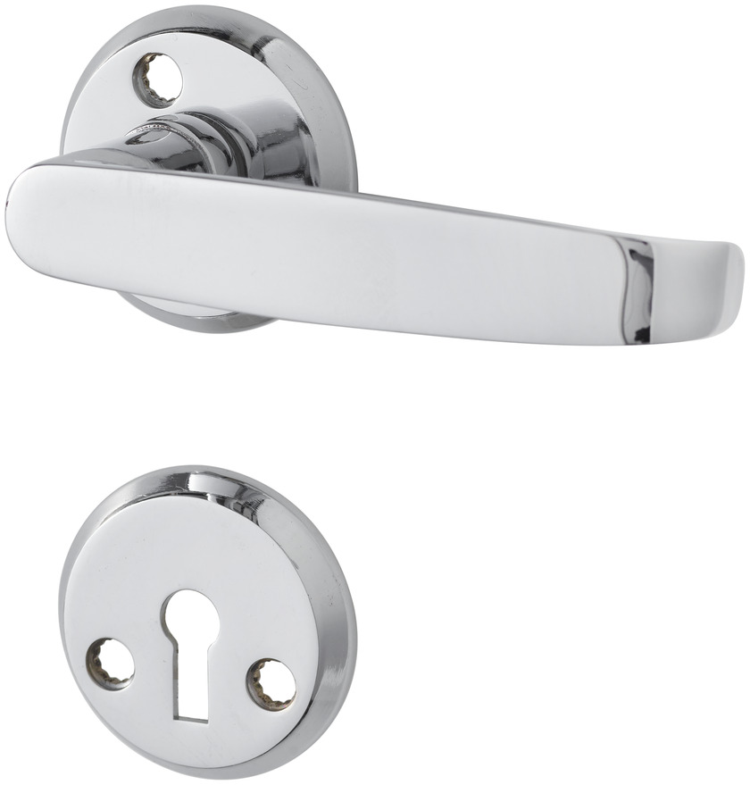 INNERDÖRRHANDTAG 1871 HVID MED NYCKELSKYLT KROM PP