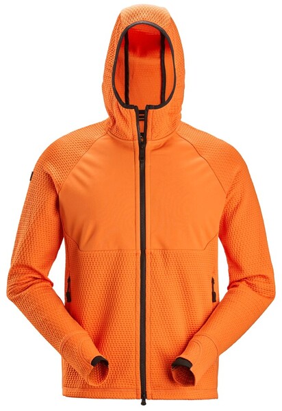 Hoodie helzip FW Warm Orange XS